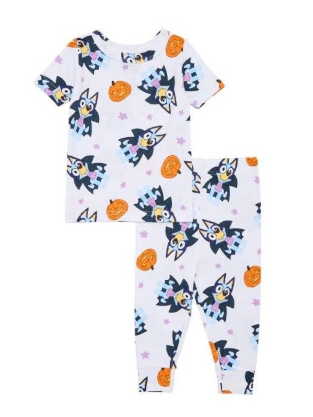 Bluey Dracula Trick or Treat Toddler Halloween Short Sleeve Pajama Set Sz 5T